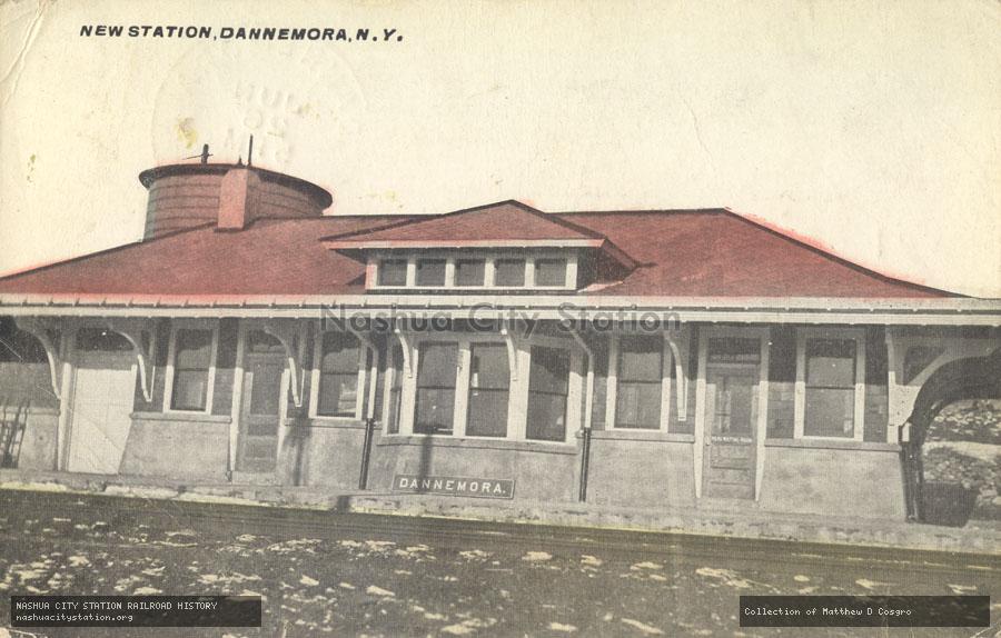 Postcard: New Station, Dannemora, New York